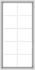 WDMA 30x60 (29.5 x 59.5 inch) White Vinyl uPVC Push out Casement Window with Colonial Grids