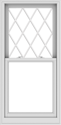 WDMA 30x61 (29.5 x 60.5 inch)  Aluminum Single Double Hung Window with Diamond Grids