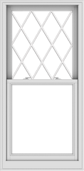 WDMA 30x61 (29.5 x 60.5 inch)  Aluminum Single Double Hung Window with Diamond Grids