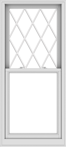 WDMA 30x66 (29.5 x 65.5 inch)  Aluminum Single Double Hung Window with Diamond Grids