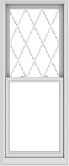 WDMA 30x72 (29.5 x 71.5 inch)  Aluminum Single Double Hung Window with Diamond Grids