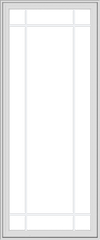 WDMA 30x72 (29.5 x 71.5 inch) White Vinyl uPVC Crank out Casement Window with Prairie Grilles