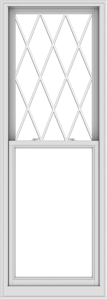 WDMA 30x84 (29.5 x 83.5 inch)  Aluminum Single Double Hung Window with Diamond Grids