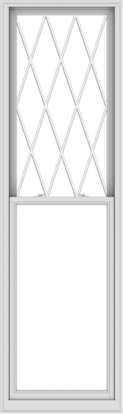 WDMA 32x108 (31.5 x 107.5 inch)  Aluminum Single Double Hung Window with Diamond Grids