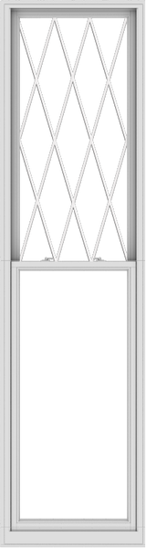 WDMA 32x120 (31.5 x 119.5 inch)  Aluminum Single Double Hung Window with Diamond Grids