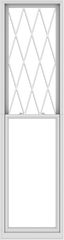 WDMA 32x120 (31.5 x 119.5 inch)  Aluminum Single Double Hung Window with Diamond Grids