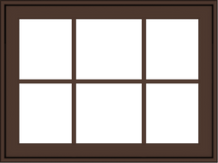 WDMA 32x24 (31.5 x 23.5 inch) Oak Wood Dark Brown Bronze Aluminum Crank out Awning Window with Colonial Grids Exterior