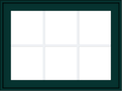 WDMA 32x24 (31.5 x 23.5 inch) Oak Wood Green Aluminum Push out Awning Window with Colonial Grids Exterior