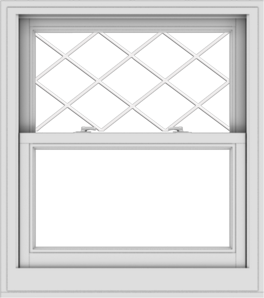 WDMA 32x36 (31.5 x 35.5 inch)  Aluminum Single Double Hung Window with Diamond Grids