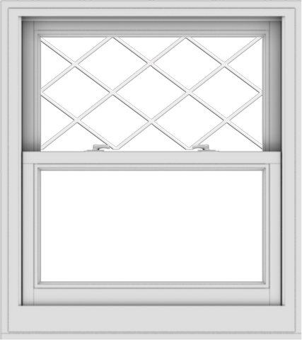 WDMA 32x36 (31.5 x 35.5 inch)  Aluminum Single Double Hung Window with Diamond Grids