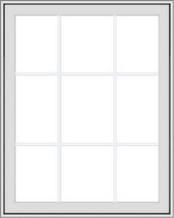 WDMA 32x40 (31.5 x 39.5 inch) White Vinyl uPVC Crank out Awning Window with Colonial Grids Exterior