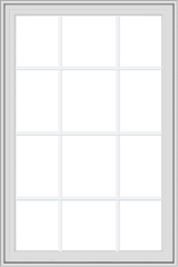 WDMA 32x48 (31.5 x 47.5 inch) White Vinyl UPVC Crank out Casement Window with Colonial Grids Exterior