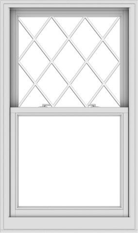 WDMA 32x54 (31.5 x 53.5 inch)  Aluminum Single Double Hung Window with Diamond Grids