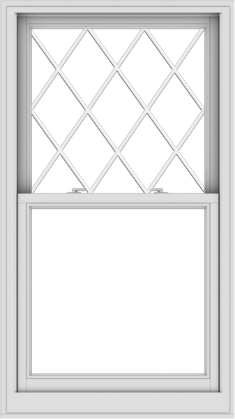 WDMA 32x57 (31.5 x 56.5 inch)  Aluminum Single Double Hung Window with Diamond Grids