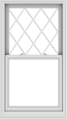 WDMA 32x57 (31.5 x 56.5 inch)  Aluminum Single Double Hung Window with Diamond Grids