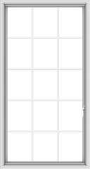 WDMA 32x60 (31.5 x 59.5 inch) White uPVC Vinyl Push out Casement Window without Grids