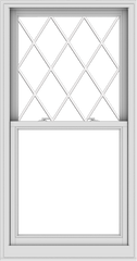 WDMA 32x61 (31.5 x 60.5 inch)  Aluminum Single Double Hung Window with Diamond Grids