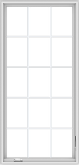 WDMA 32x66 (31.5 x 65.5 inch) White Vinyl UPVC Crank out Casement Window without Grids