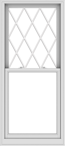 WDMA 32x72 (31.5 x 71.5 inch)  Aluminum Single Double Hung Window with Diamond Grids