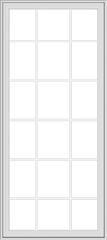 WDMA 32x72 (31.5 x 71.5 inch) White Vinyl UPVC Crank out Casement Window with Colonial Grids Exterior