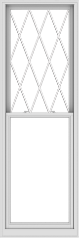 WDMA 32x96 (31.5 x 95.5 inch)  Aluminum Single Double Hung Window with Diamond Grids