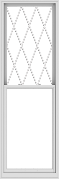 WDMA 36x108 (35.5 x 107.5 inch)  Aluminum Single Double Hung Window with Diamond Grids