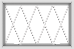 WDMA 36x24 (35.5 x 23.5 inch) White uPVC Vinyl Push out Awning Window without Grids with Diamond Grills