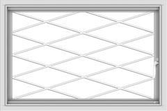 WDMA 36x24 (35.5 x 23.5 inch) White uPVC Vinyl Push out Casement Window without Grids with Diamond Grills