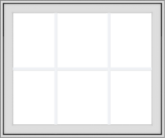 WDMA 36x30 (35.5 x 29.5 inch) White Vinyl uPVC Crank out Awning Window with Colonial Grids Exterior