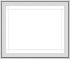 WDMA 36x30 (35.5 x 29.5 inch) White Vinyl UPVC Crank out Casement Window with Prairie Grilles