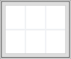 WDMA 36x30 (35.5 x 29.5 inch) White uPVC Vinyl Push out Awning Window with Colonial Grids Exterior