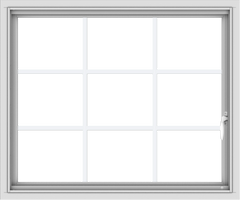 WDMA 36x30 (35.5 x 29.5 inch) White uPVC Vinyl Push out Casement Window without Grids