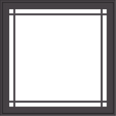 WDMA 34x34 (33.5 x 33.5 inch) Pine Wood Dark Grey Aluminum Crank out Casement Window with Prairie Grilles