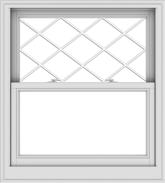 WDMA 36x40 (35.5 x 39.5 inch)  Aluminum Single Double Hung Window with Diamond Grids