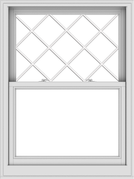 WDMA 36x48 (35.5 x 47.5 inch)  Aluminum Single Double Hung Window with Diamond Grids