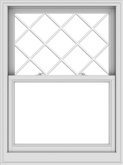 WDMA 36x48 (35.5 x 47.5 inch)  Aluminum Single Double Hung Window with Diamond Grids