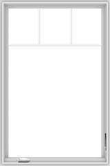 WDMA 36x54 (35.5 x 53.5 inch) White Vinyl UPVC Crank out Casement Window with Fractional Grilles