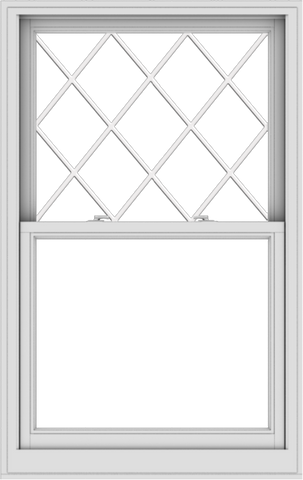 WDMA 36x57 (35.5 x 56.5 inch)  Aluminum Single Double Hung Window with Diamond Grids