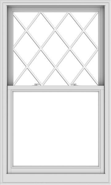 WDMA 36x60 (35.5 x 59.5 inch)  Aluminum Single Double Hung Window with Diamond Grids