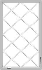 WDMA 36x60 (35.5 x 59.5 inch) White Vinyl UPVC Crank out Casement Window without Grids with Diamond Grills