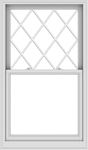 WDMA 36x61 (35.5 x 60.5 inch)  Aluminum Single Double Hung Window with Diamond Grids