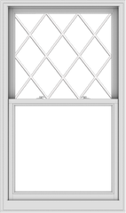 WDMA 36x61 (35.5 x 60.5 inch)  Aluminum Single Double Hung Window with Diamond Grids