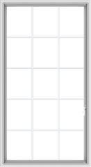 WDMA 36x66 (35.5 x 65.5 inch) White uPVC Vinyl Push out Casement Window without Grids