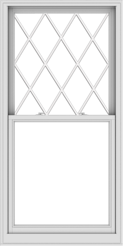 WDMA 36x72 (35.5 x 71.5 inch)  Aluminum Single Double Hung Window with Diamond Grids