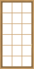 WDMA 36x72 (35.5 x 71.5 inch) Pine Wood Light Grey Aluminum Push out Casement Window without Grids