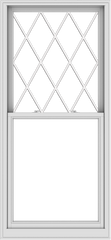 WDMA 36x78 (35.5 x 77.5 inch)  Aluminum Single Double Hung Window with Diamond Grids