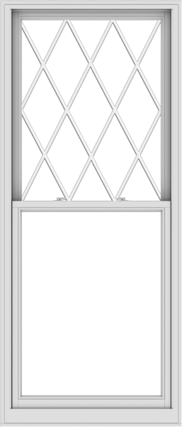 WDMA 36x84 (35.5 x 83.5 inch)  Aluminum Single Double Hung Window with Diamond Grids