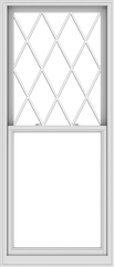 WDMA 36x84 (35.5 x 83.5 inch)  Aluminum Single Double Hung Window with Diamond Grids