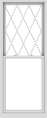 WDMA 36x90 (35.5 x 89.5 inch)  Aluminum Single Double Hung Window with Diamond Grids