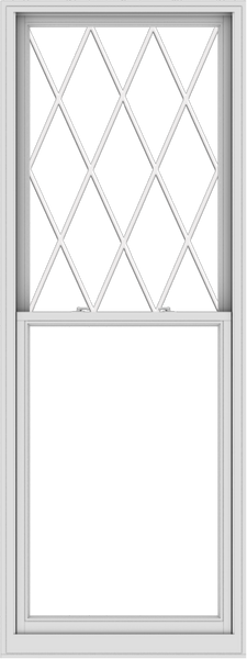 WDMA 36x96 (35.5 x 95.5 inch)  Aluminum Single Double Hung Window with Diamond Grids